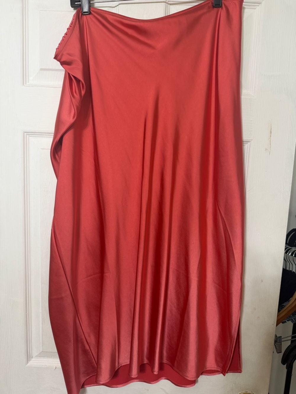 Old Navy Coral Satin Maxi Skirt